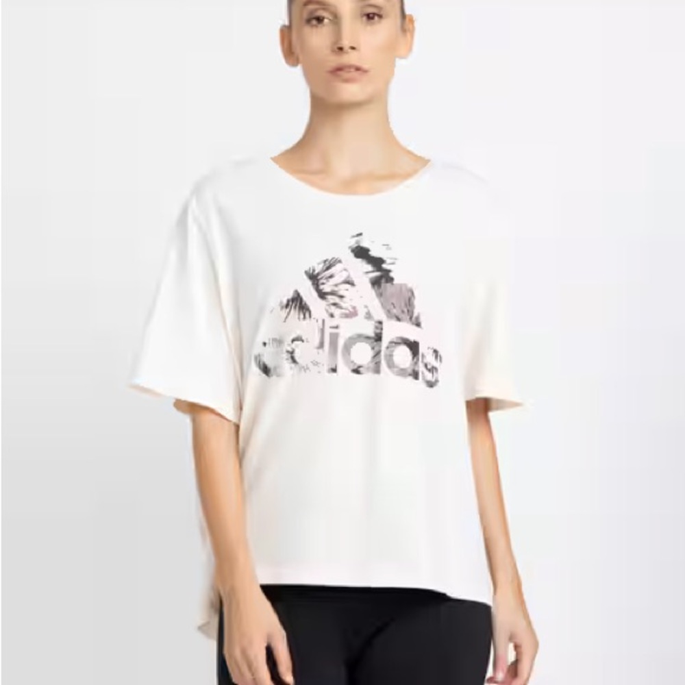 Adidas Women's Off-White Logo Tee